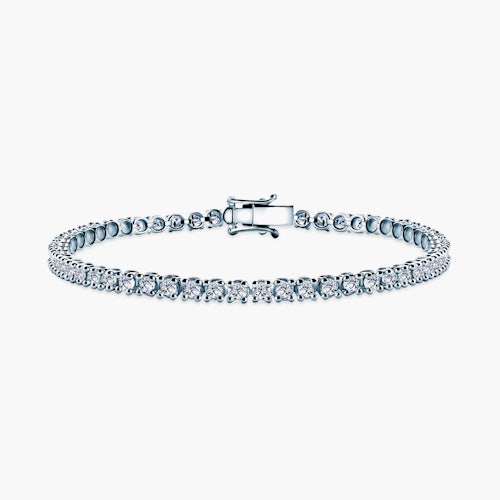 Bransoletka tenisowa The Light 3,2mm: białe złoto, diamenty laboratoryjne
